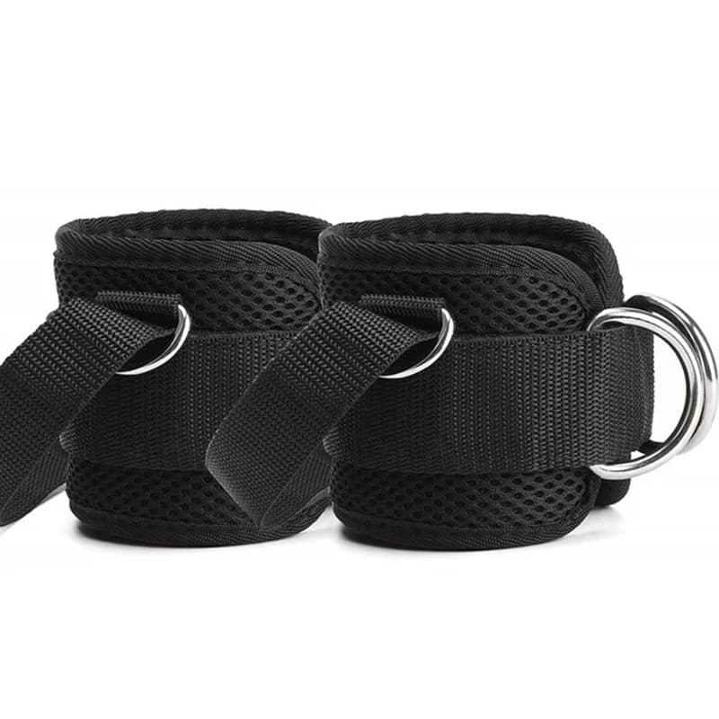 Cinturini per caviglia per palestra fitness Polsini imbottiti con doppio anello a D Supporto per tutore per allenamento per gambe e pesi alla caviglia Supporto per abduttori di sicurezza sportiva