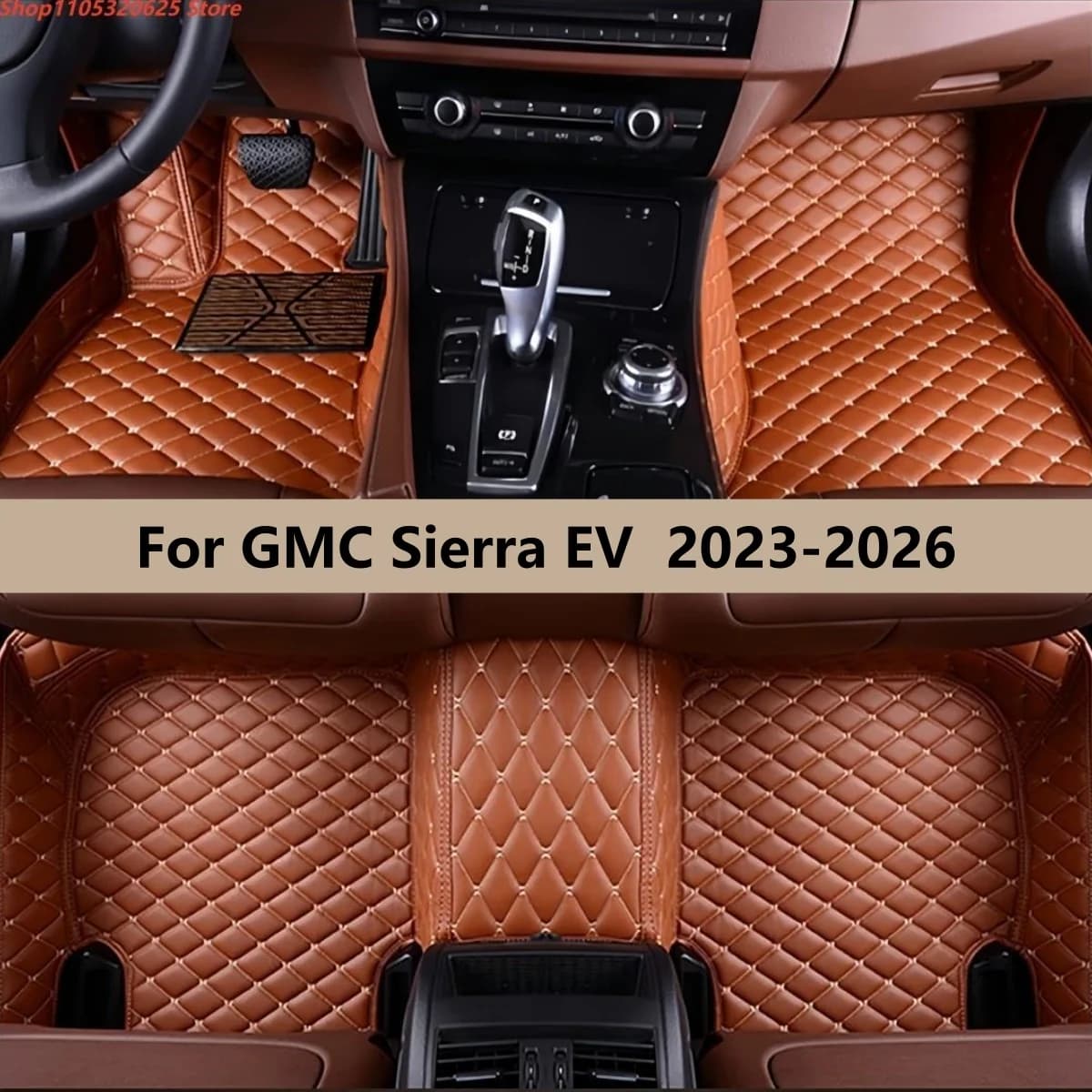 Tappetini Auto per GMC Sierra EV 2023 2024 2025 2026 Set Completo Anteriore e Posteriore Tappeti e Moquette