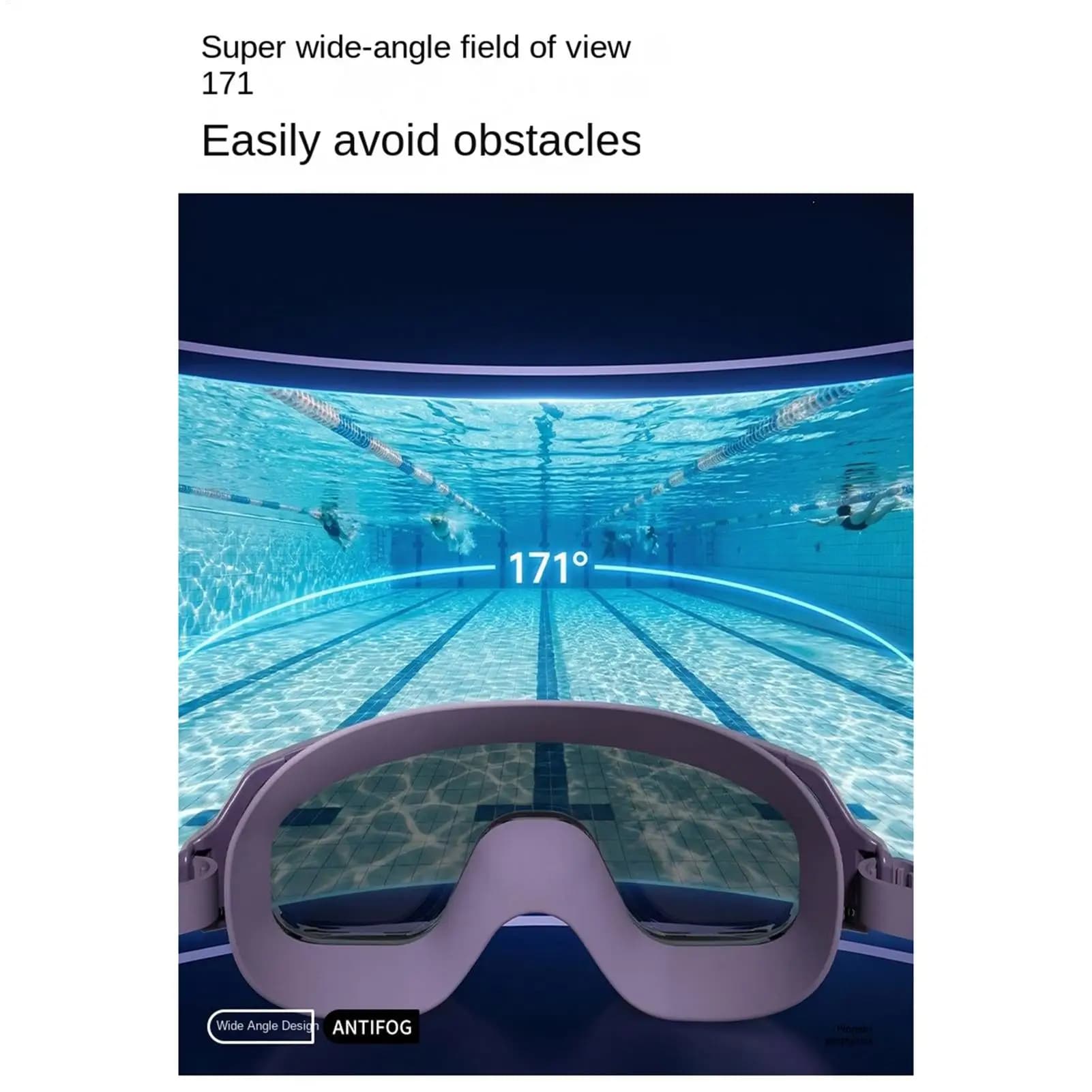 Athletes Swim Goggles Adult Anti-Fog Large Frame Adult Snorkel Goggles for Beginners Women Swimmers Professionals Open Vacation