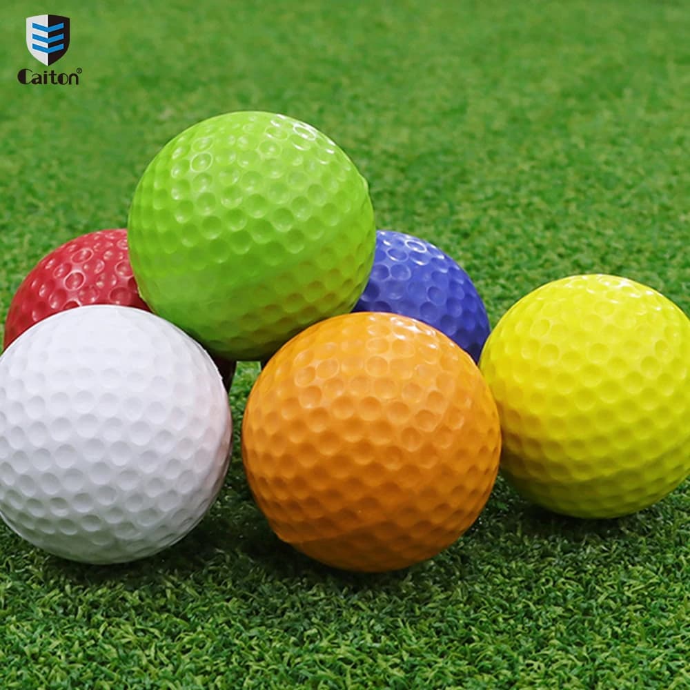 Palline da Golf Soft Practice in PU di alta qualità Caiton, 12 colori misti, simula la sensazione di pallina da Golf reale, allenamento Indoor e Outdoor