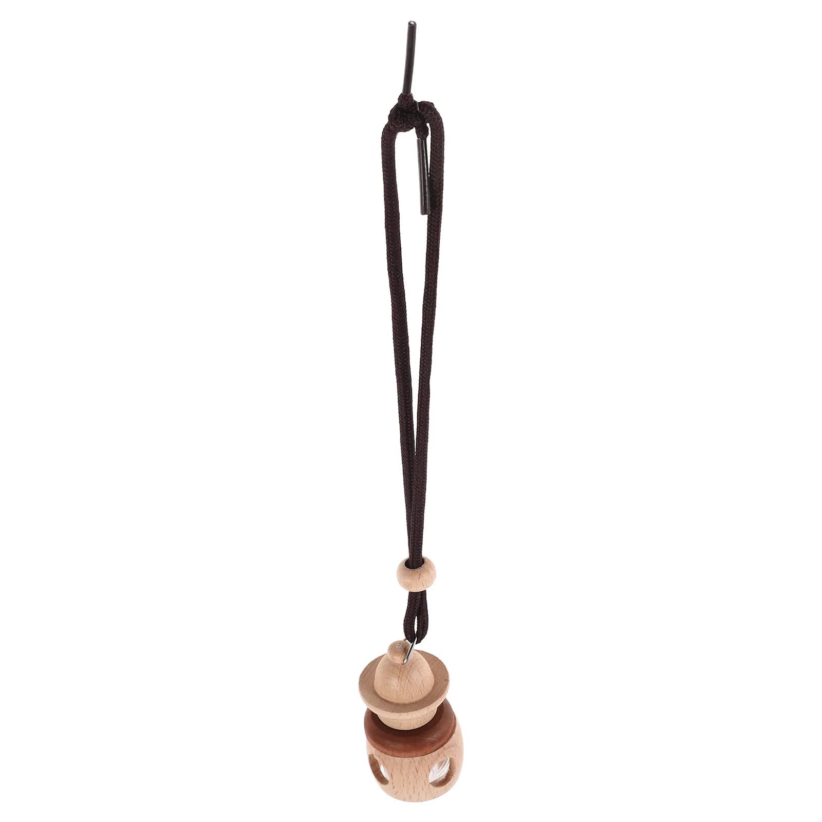 Portable Car Diffuser for Essential Oils Wooden Refillable Air Freshener Hanging Rearview Mirror Charm Car Interior Ornament