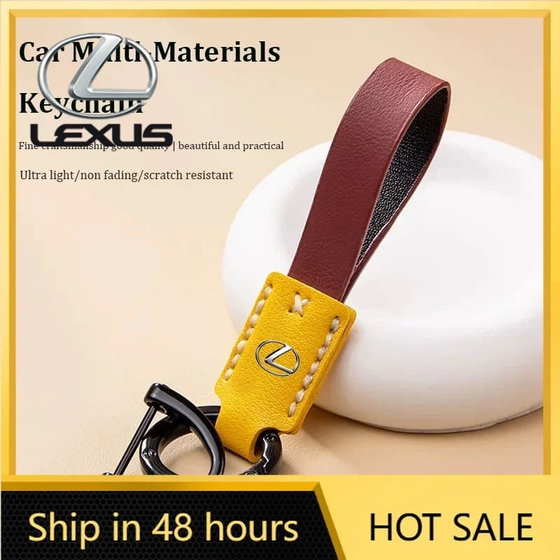 Car Sticker Leather Car Key Chain Ring Holder Accessories For Lexus LS LC RZ IS350 ES300 GS350 CT200h GX460 LX570 RX500h NX300 U