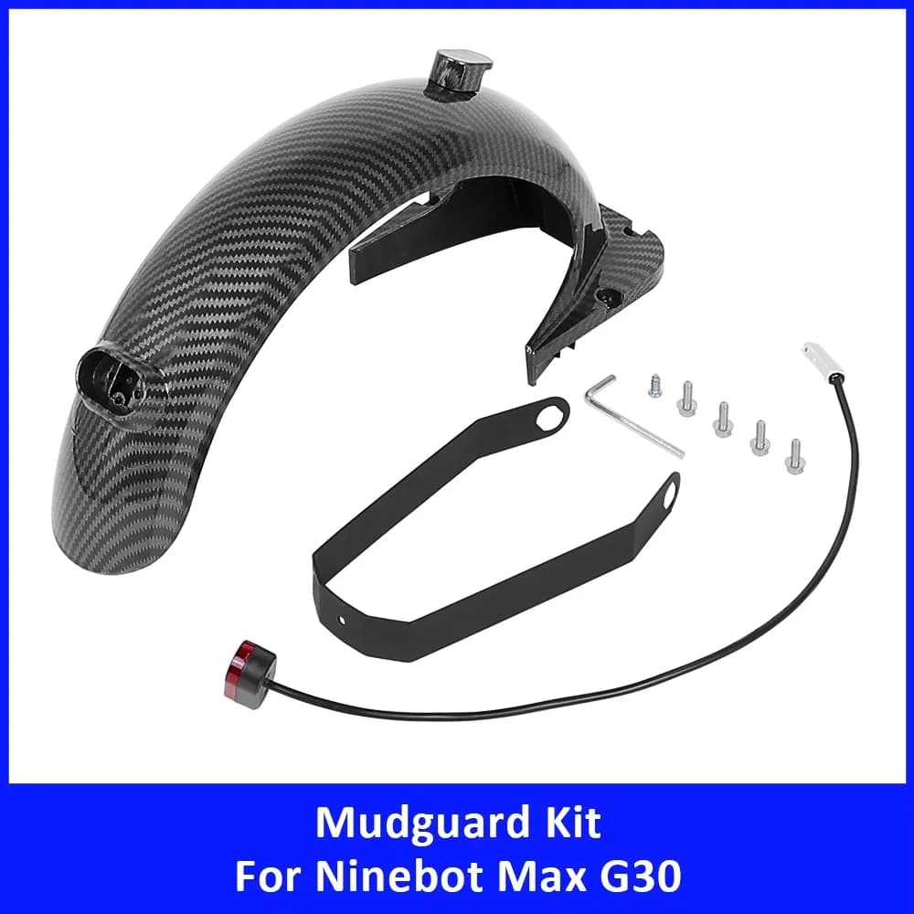 Kit Parafango per Scooter Ninebot Max G30, Parafango Anteriore, Parafango Posteriore, Supporto Luce Posteriore, Accessori per Scooter Elettrico, Parte Parafango