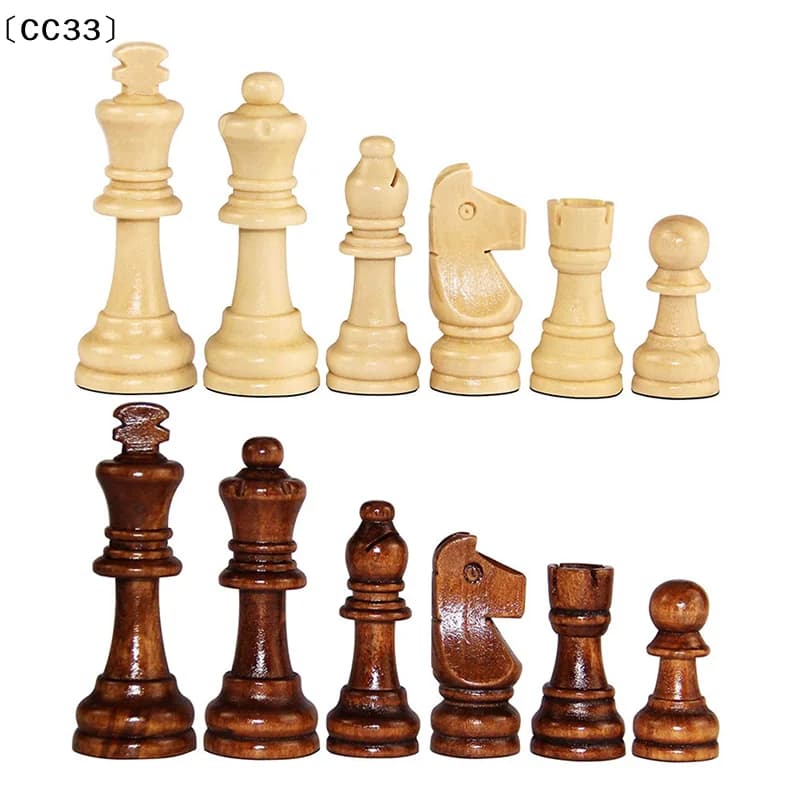 Set di 32 Pezzi degli Scacchi in Legno da 2,2 Pollici, Gioco degli Scacchi Internazionale, Accessori per Intrattenimento〔CC33〕