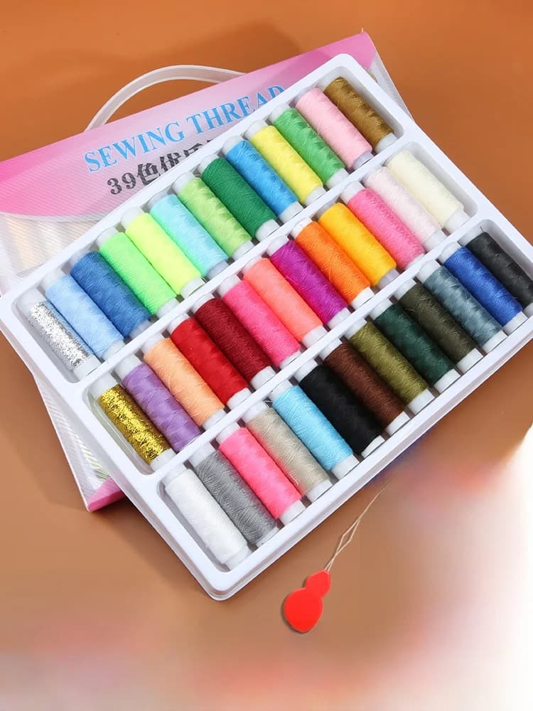 Kit di Ricamo Fatto a Mano, Set di Strumenti da Cucito di Lusso, Piccolo Rotolo di Filo, Accessori per Punto Croce e Tessuti per la Casa