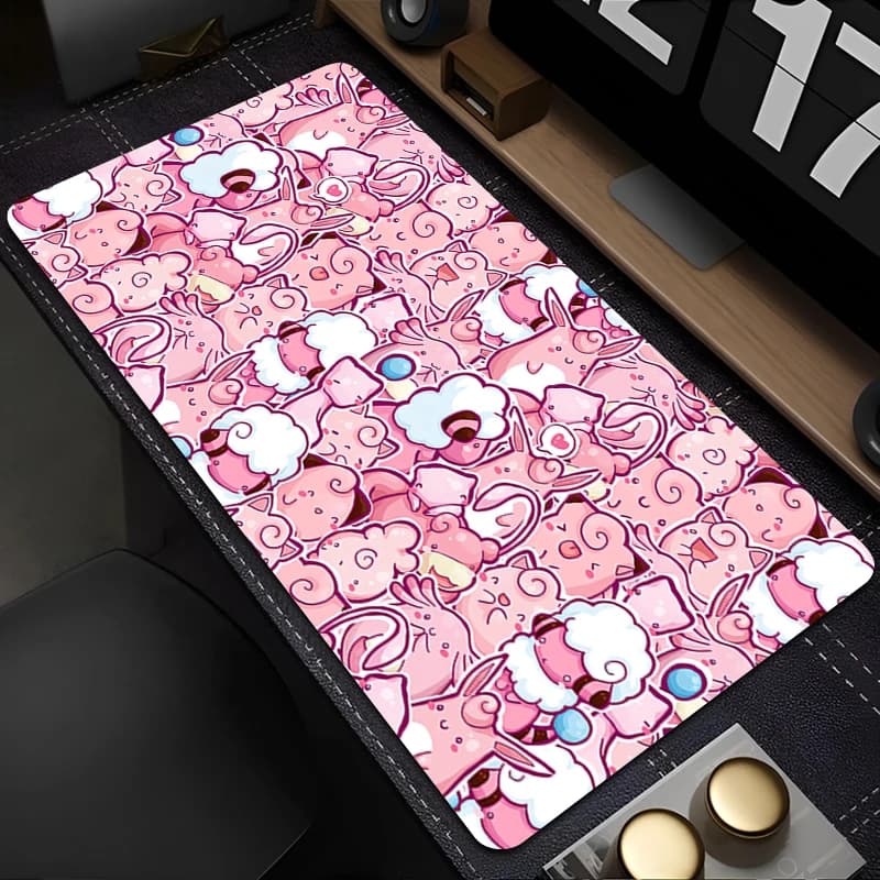 Mouse mat E-sports 90x40 cm Pokemon Jigglypuff Computer keyboard mat flexible rubber smooth for computer keyboard mat Kawai xxl Mosuepad