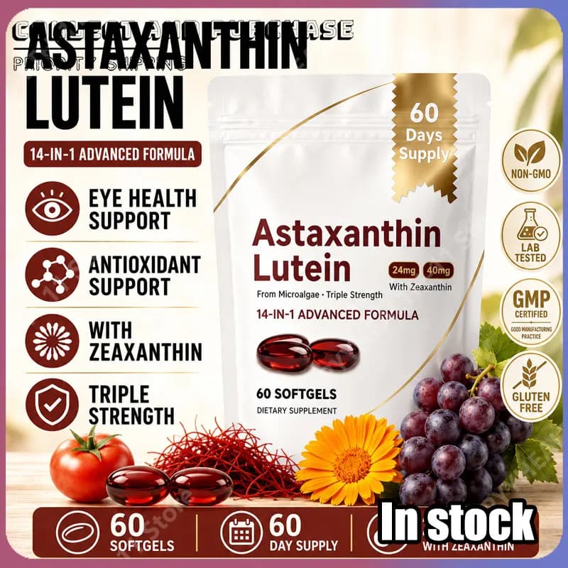 Capsule per la cura degli occhi con estratto di piante, integratore delicato e confortevole per la vista.