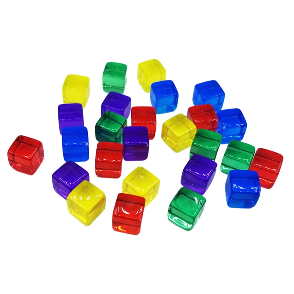 200 Pz/set 8mm Trasparente Quadrato Angolo Cubo Colorato Trasparente Colore Solido Dadi Pezzo degli Scacchi Ad Angolo Retto Per Il Gioco Da Tavolo FAI DA TE