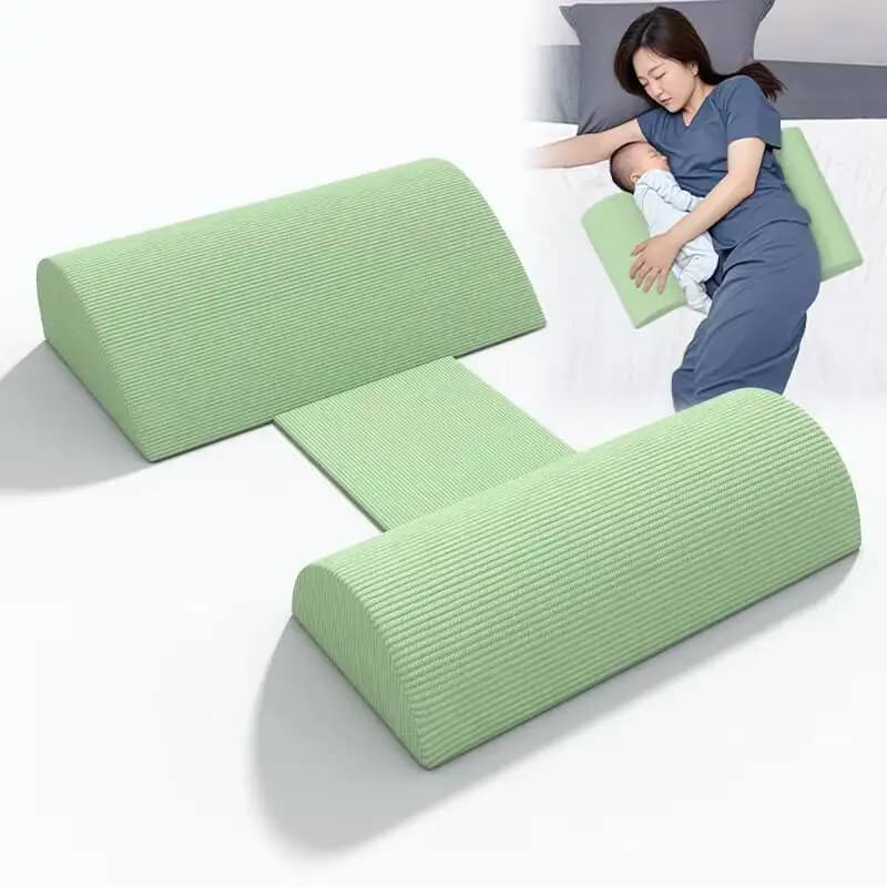 Cuscino per allattamento in memory foam con cinghia regolabile Supporto per il corpo portatile a doppio uso per cuscino per dormire in gravidanza per l'allattamento al seno neonato
