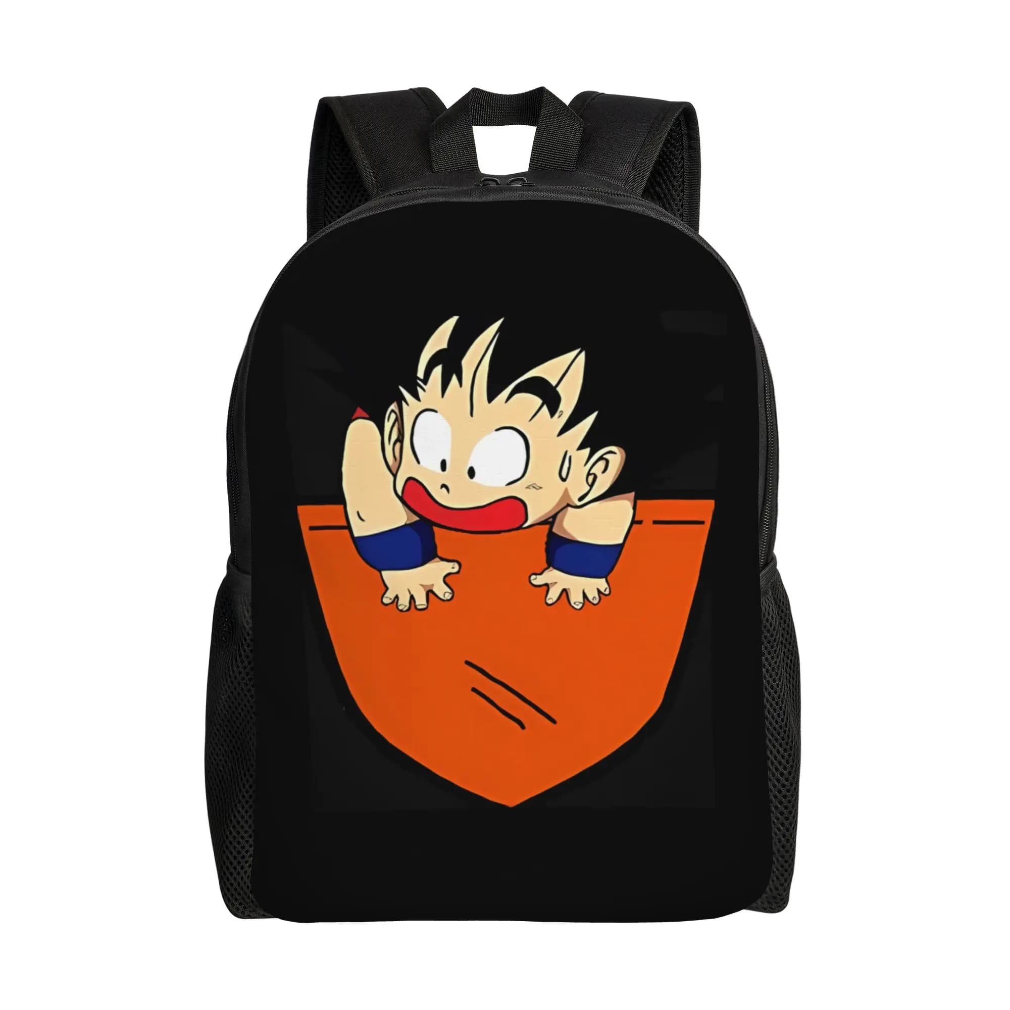 Zaino Dragon Ball per il ritorno a scuola, con tasca porta snack, per il personale d'ufficio, modello Son Goku