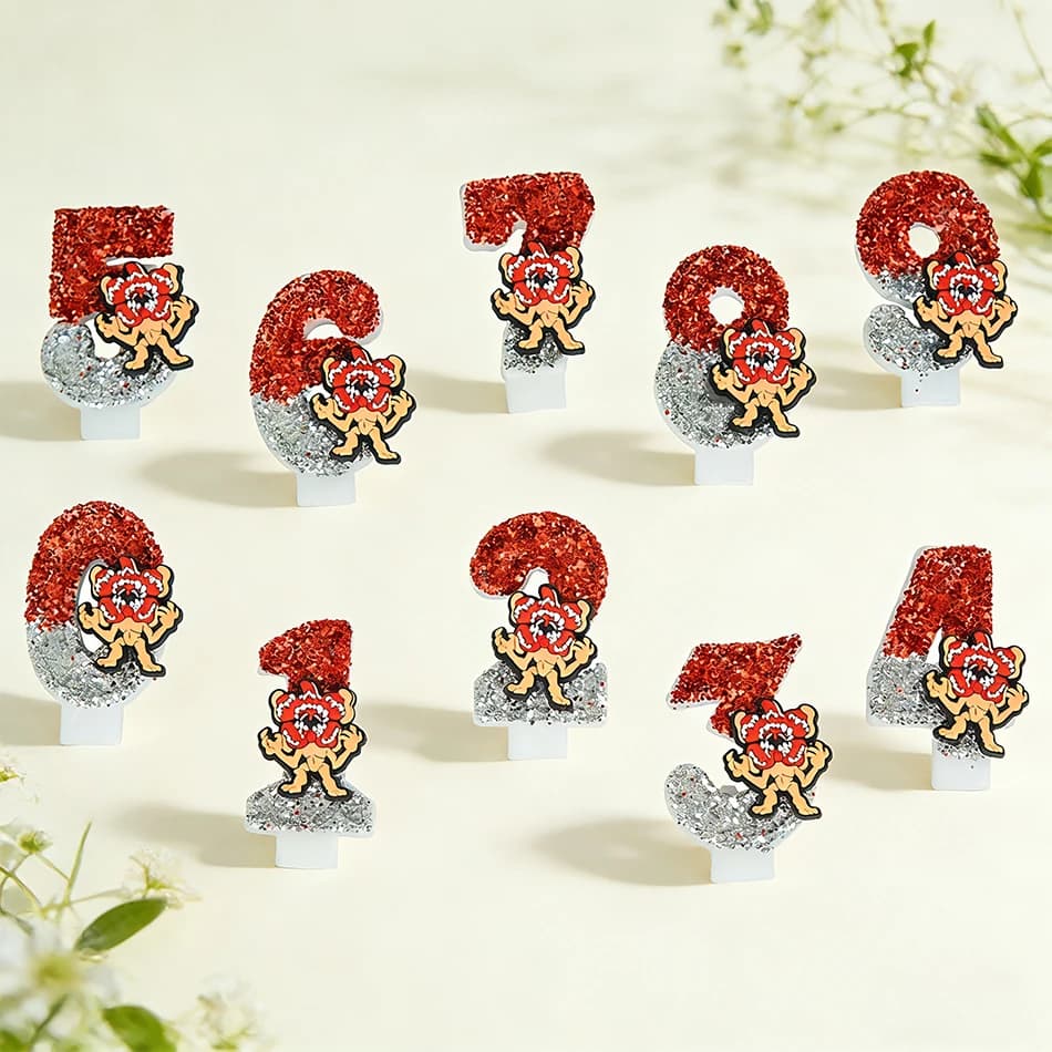 NOVITÀ Candele a Forma di Stranger Things, Eleven, Robin, Steve, Dustin, Numeri da 0 a 9, Decorazione per Torte di Compleanno, Topper per Torte, Regali e Accessori per Bambini