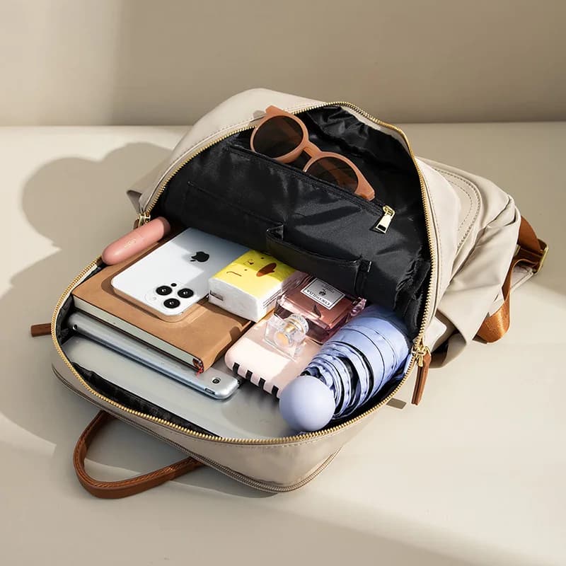 Backpack Women's 2025 New Oxford Spinning High Capacity Junior High School Student School Bag Canvas Computer Backpack