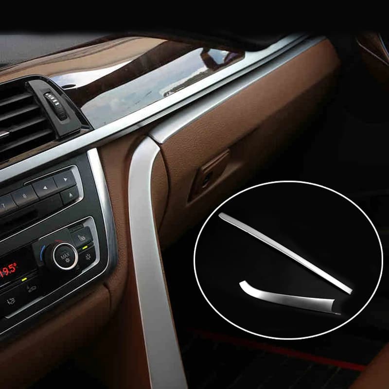 Guanti interni Co-pilota Cassetta degli attrezzi Strisce Copertura decorativa Trim Accessori per lo styling dell'auto Paillettes per BMW Serie 3 4 3GT F30 F31 F32