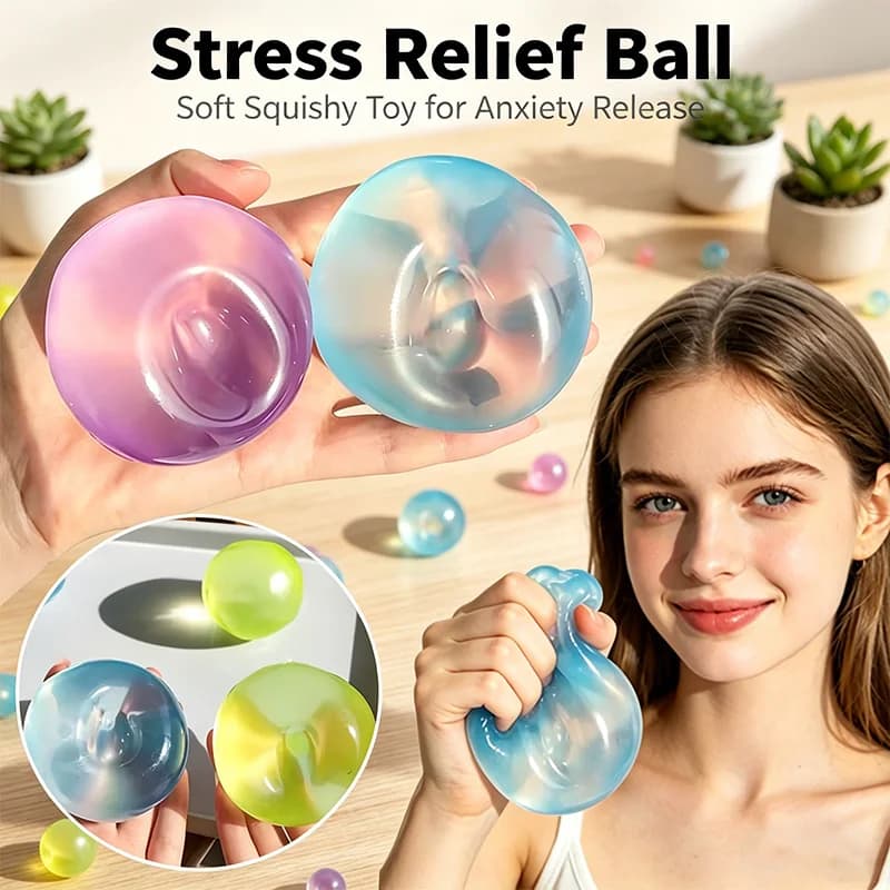 Sfera di Cristallo Modellabile Morbida Antistress Sensoriale per Ansia ADHD Autismo Regalo per Bambini e Adulti