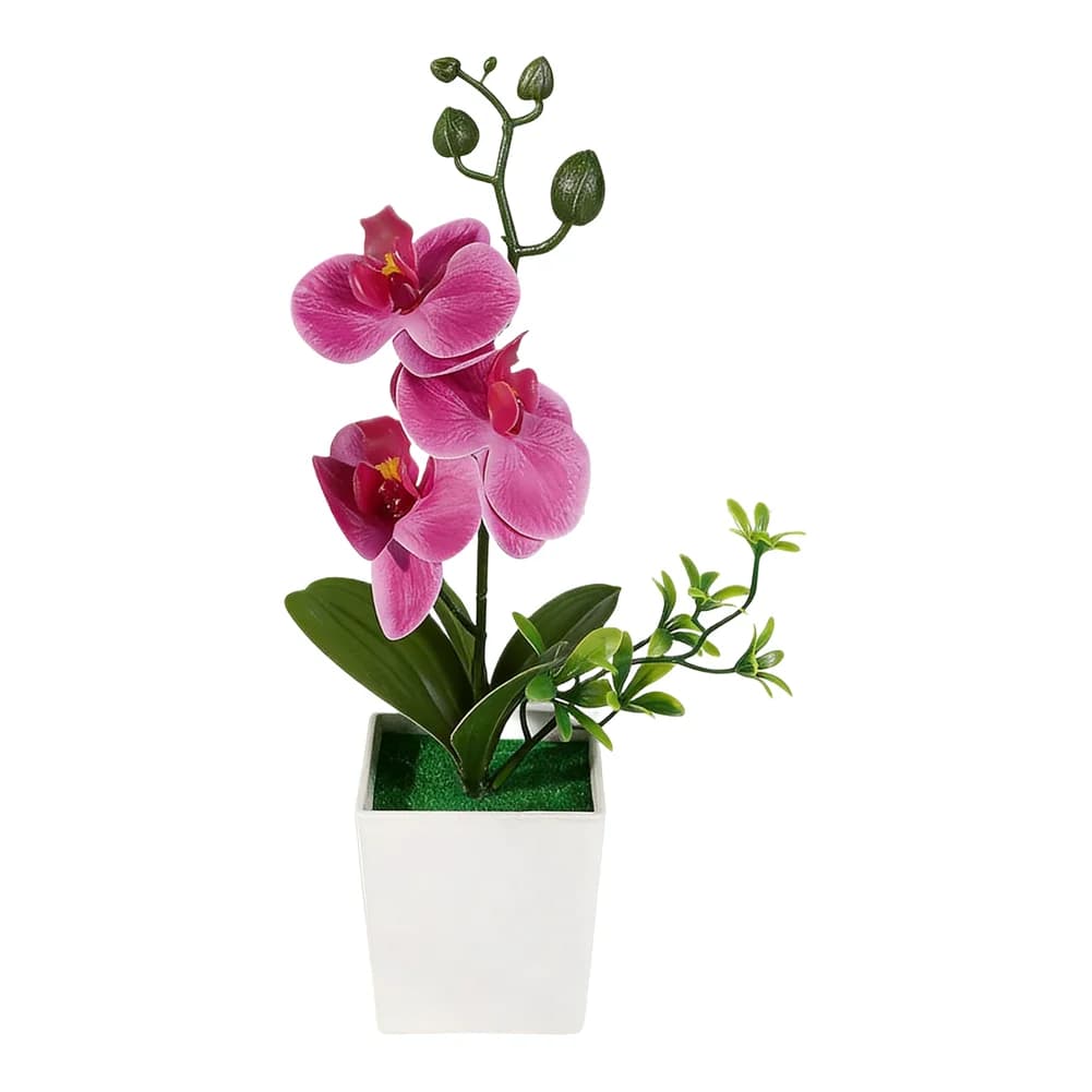 Simulation Orchids Potted Artificial Flowers Home Decoration 26*10*10cm Low Maintenance Plant Charming Arrangement