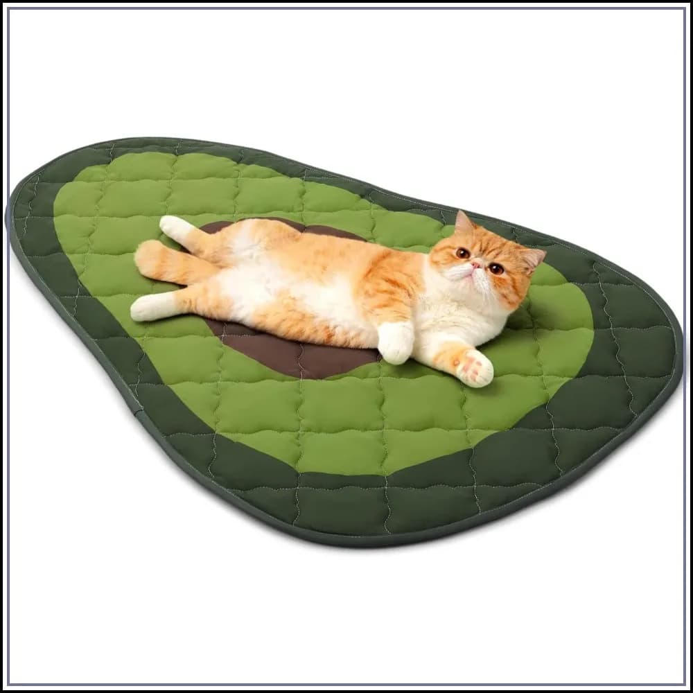Dog Cooling Mat 28x40" - Avocado Design, Self-Cooling, Waterproof for Small Dogs & Cats