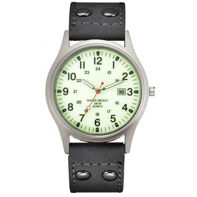 Men's Montre Homme Brand Watches Fashionable men's watches with leather strap, sports, military, with date, quartz, gift, men's watch, Relogio Masculino