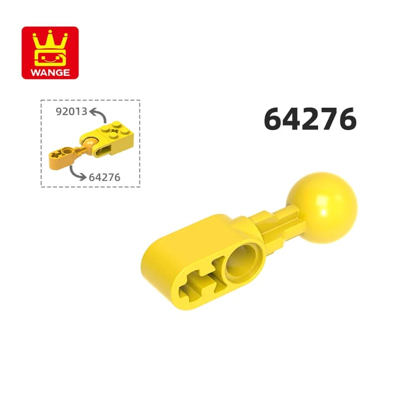 Wange 64276 100g/82PCS Giunto Sferico a Braccio Dritto 1x2 Mattoncini da Costruzione MOC Tecnici Compatibili con Mattoncini Giocattoli Regalo per Bambini