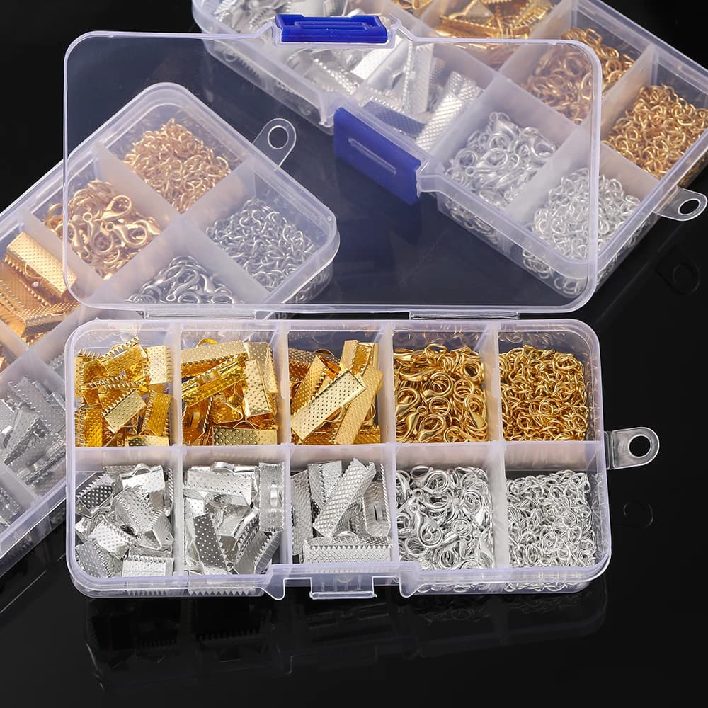 368 pz/scatola Aragosta Catenacci Ganci Estensibili Catena Del Braccialetto Estremità Connettori Chiusura Cursore per Gioielli FAI DA TE Che Fanno I Risultati Kit