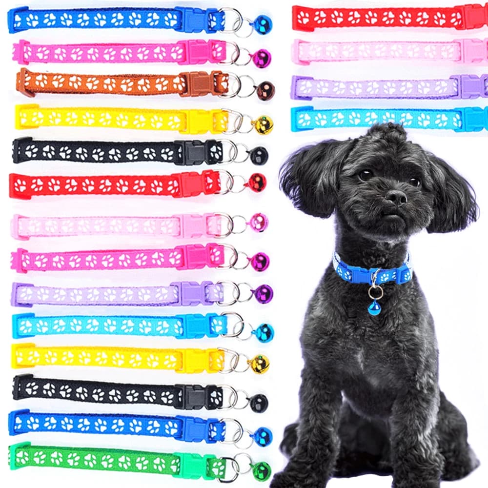 Collare per cani e gatti con motivo colorato per animali domestici con campanella Papillon regolabili Papillon per cani Fascia fai da te Forniture per animali domestici Accessori per cuccioli