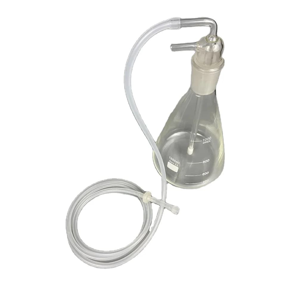 Umidificatore per gorgogliatore d'acqua con ozono interamente in vetro da 1000 ml per ozono