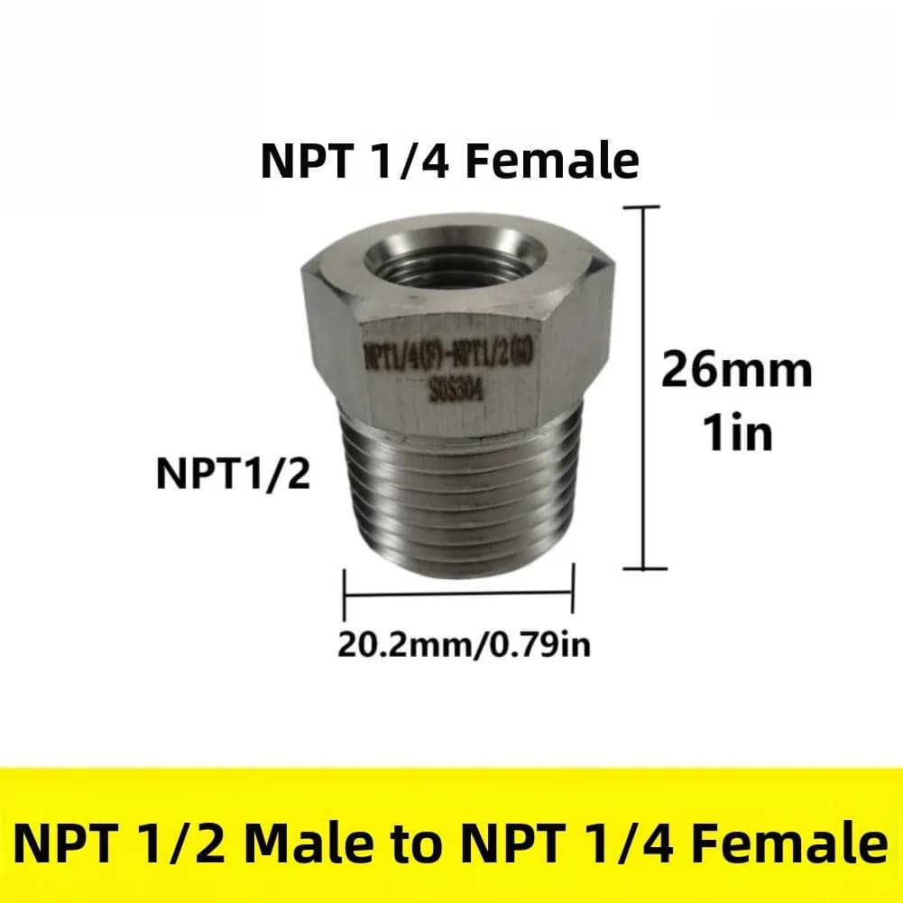Forged Fitting Hex Bushing As Shown 304 Stainless Steel Hose Adapter Garden Hose Adapter 304 Stainless Steel Hexagonal Shape