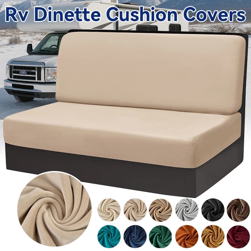 2 pz/set Velluto RV Sedia Divano Coperture di Lusso Elastico Dinette Divano Sedile Fodere Per Cuscini Rimovibile Lavabile RV Camper Auto Panca copertura