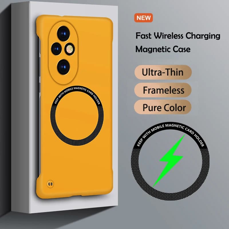 Ultra Slim Magnetic Frameless Solid Color Phone Case for Honor 300 200 100 90 80 70 60 50 X9C Smart Magic 6 7 Lite Pro Cover