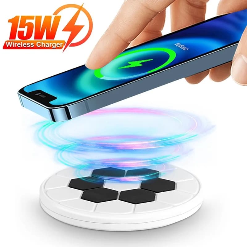 Caricatore Wireless 15W, Base di Ricarica per Telefoni Cellulari, Compatibile con iPhone 16 15 14 13 12 Pro Max, Samsung, Xiaomi, Stazione di Ricarica Rapida
