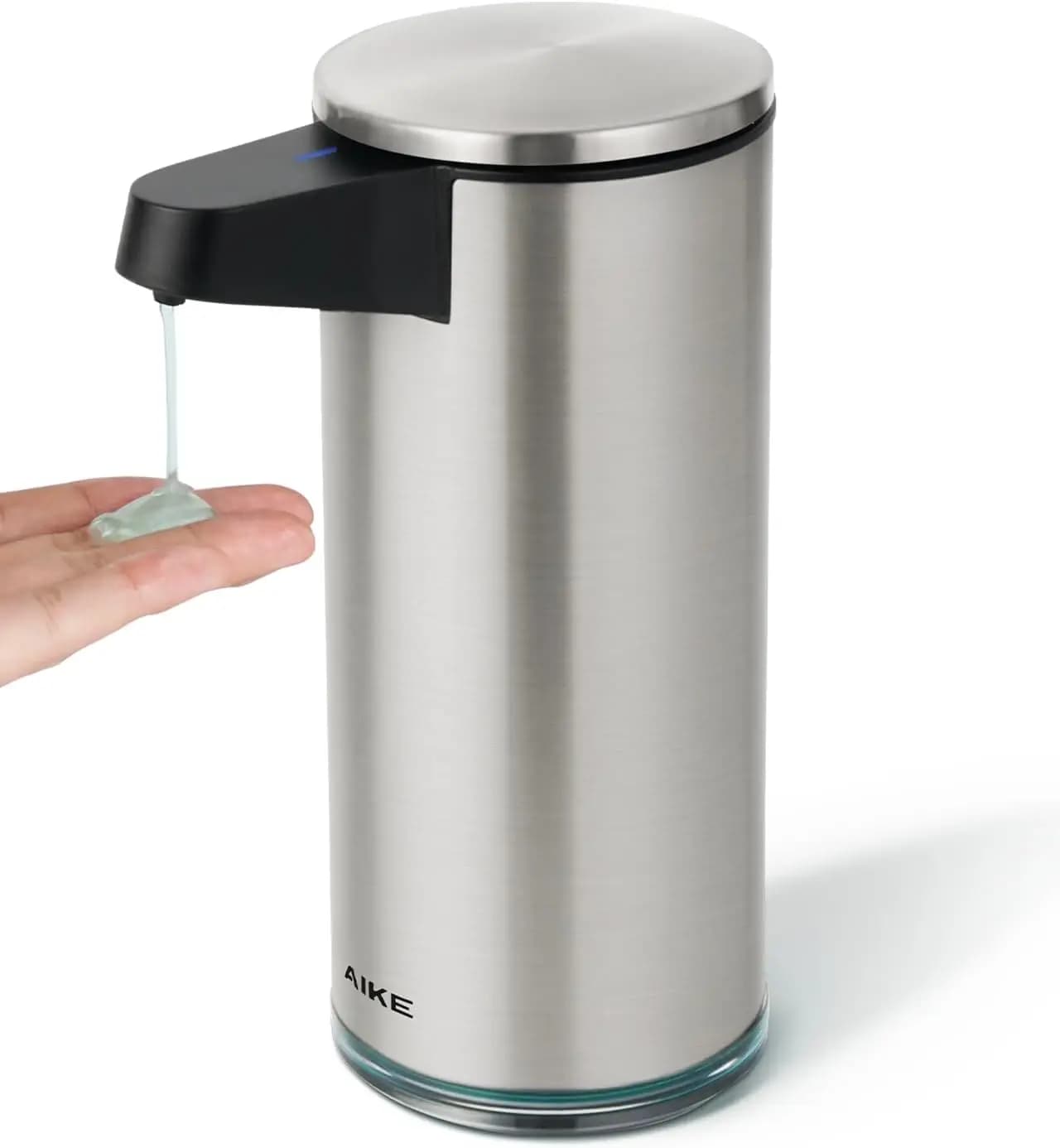 Dispenser Automatico di Sapone Ricaricabile USB-C, Acciaio Inossidabile Spazzolato, 380 ml, Sensore Touch-Free per Sapone Liquido
