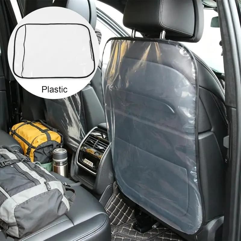 Car Seat Back Kick Mats Waterproof Clear Scratch Proof Stain Resistant Auto Protector Cover for Cars With Children Pets