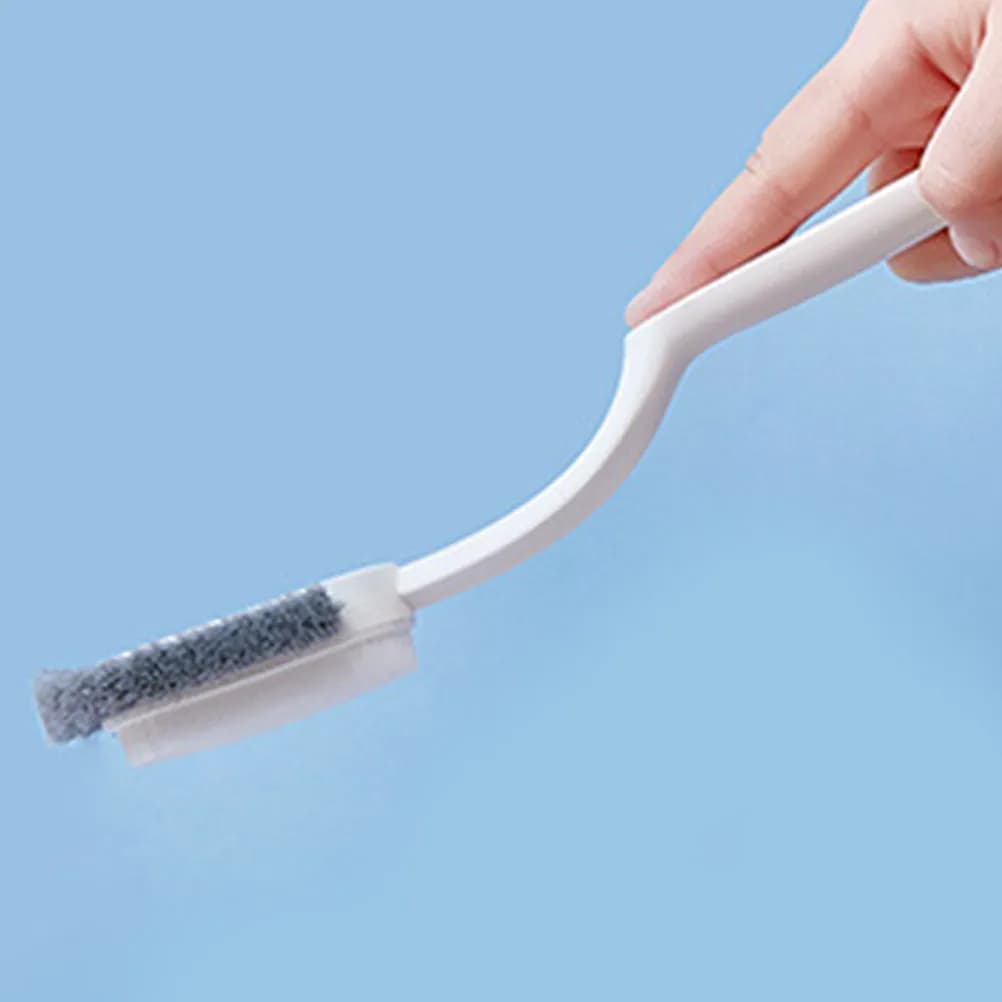 Spazzola per la pulizia delle scarpe con manico lungo, spazzola per la pulizia in plastica resistente per sneaker, bagni, cucine, lavanderie, antiscivolo ed ergonomica
