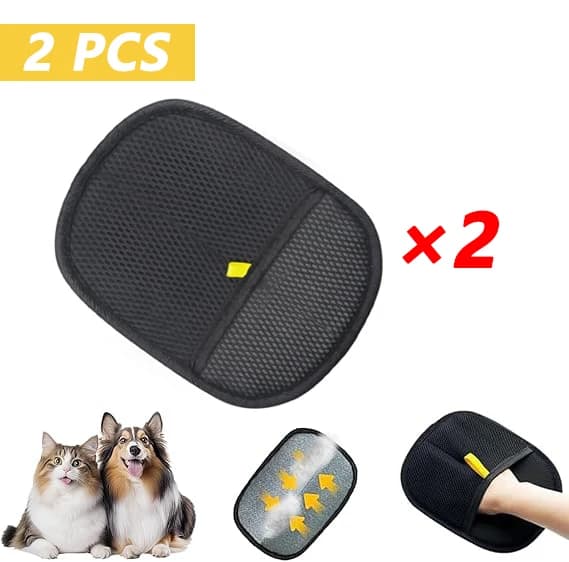 Guanti per la rimozione di peli di animali domestici, bifacciali e riutilizzabili, efficienti per la rimozione del pelo da tappeti, mobili e vestiti