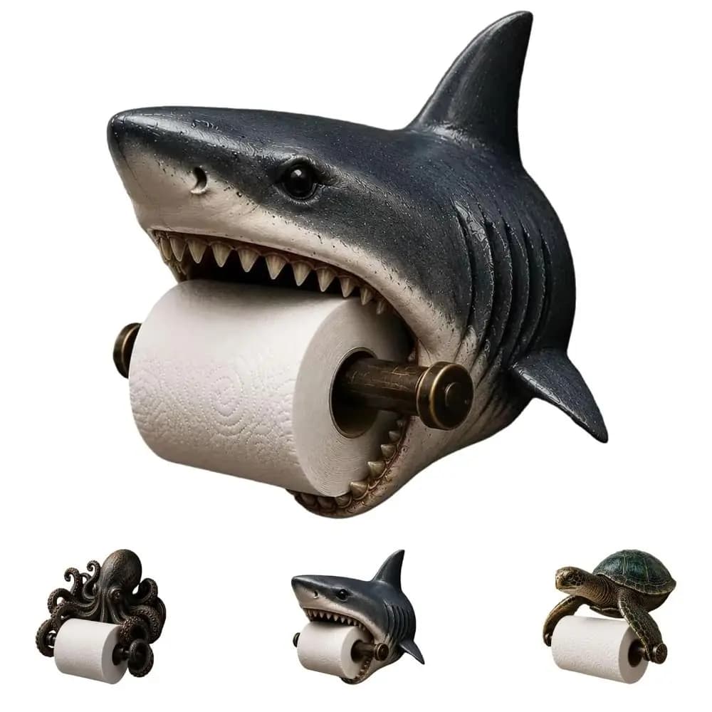 3D Printed Toilet Paper Holder Marine Theme Easy Installation Paper Towel Holder NO Drilling Tissue Holder