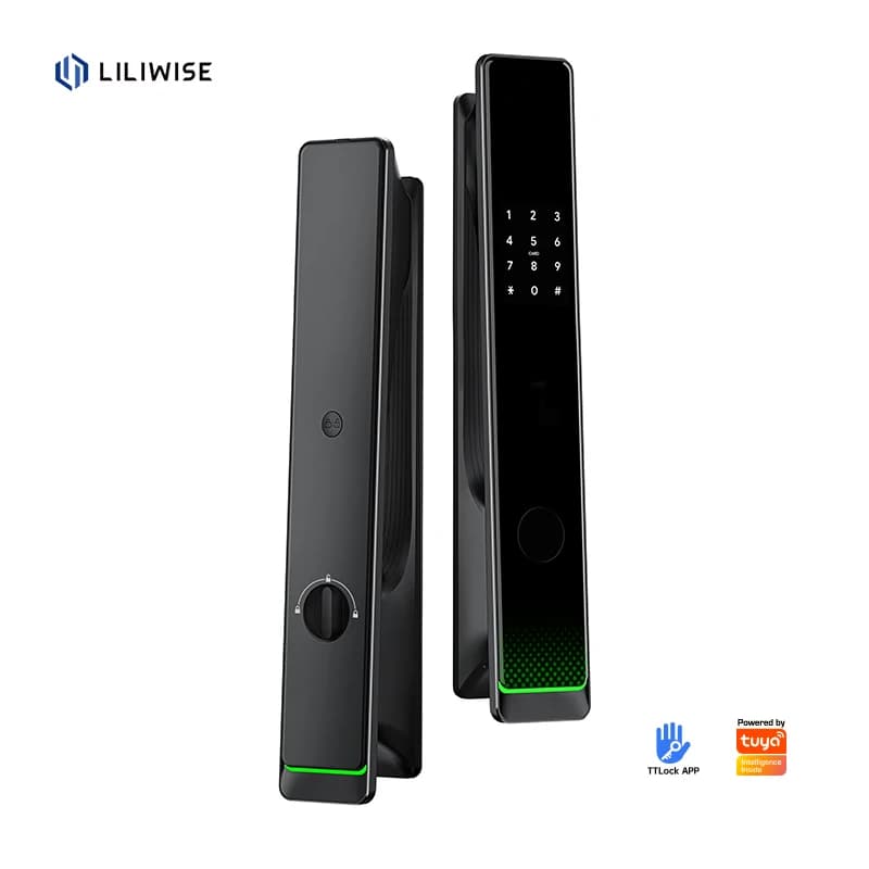 Liliwise Smart Locks WIFI Tuya Ttlock APP Controllo impronte digitali Touch screen digitale elettronico Tastiera Codice Chiave Smart Door Lock