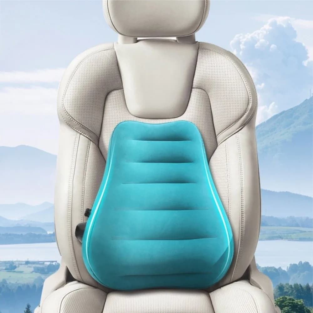 Cuscino Lombare Portatile, Mini Cuscino da Viaggio Gonfiabile Comodo, Leggero e Morbido per Riposini in Viaggio