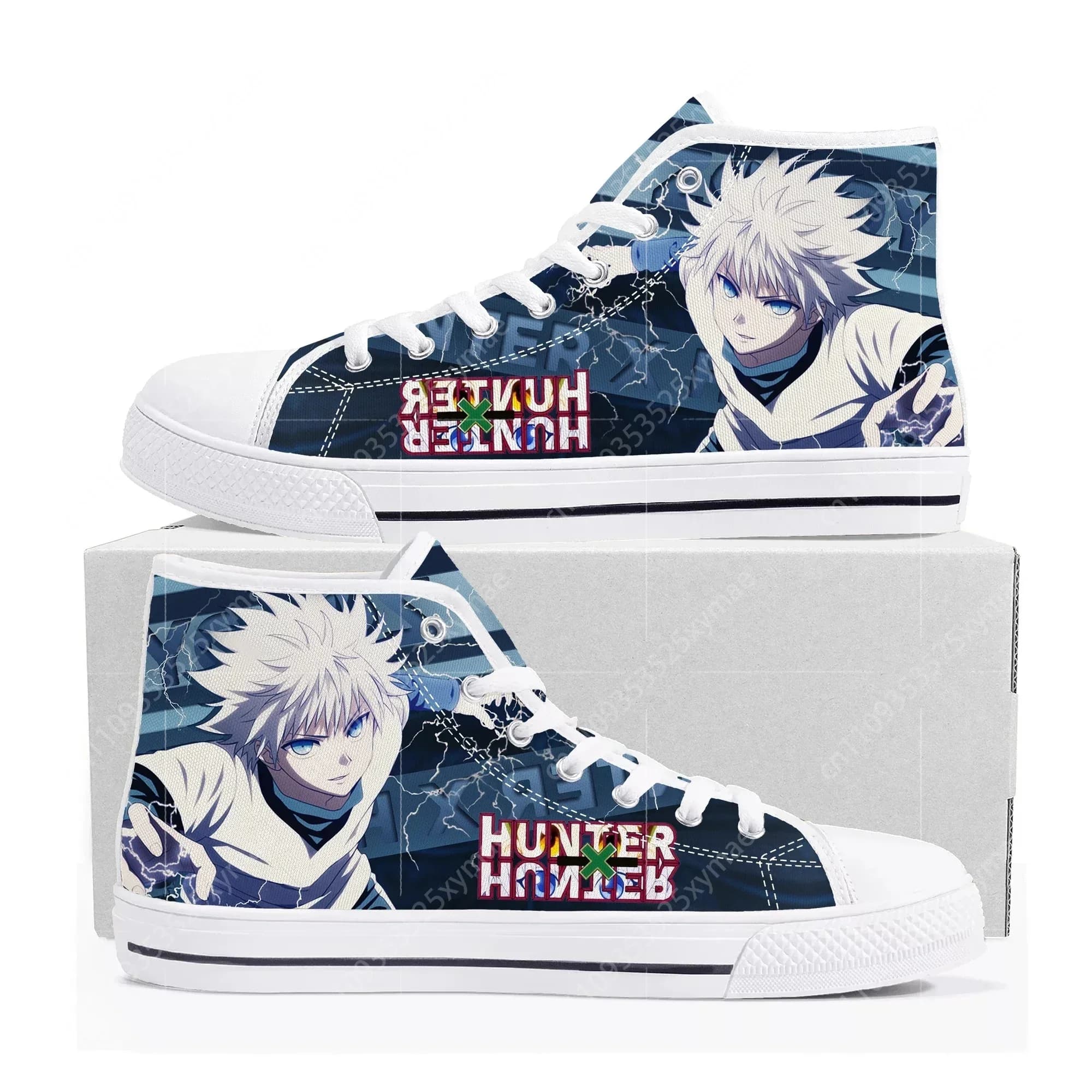 Hunter x Hunter High Top Sneakers Mens Womens Teenager High Quality Canvas Sneaker Gon Freecss Manga Couple Custom Made Shoes