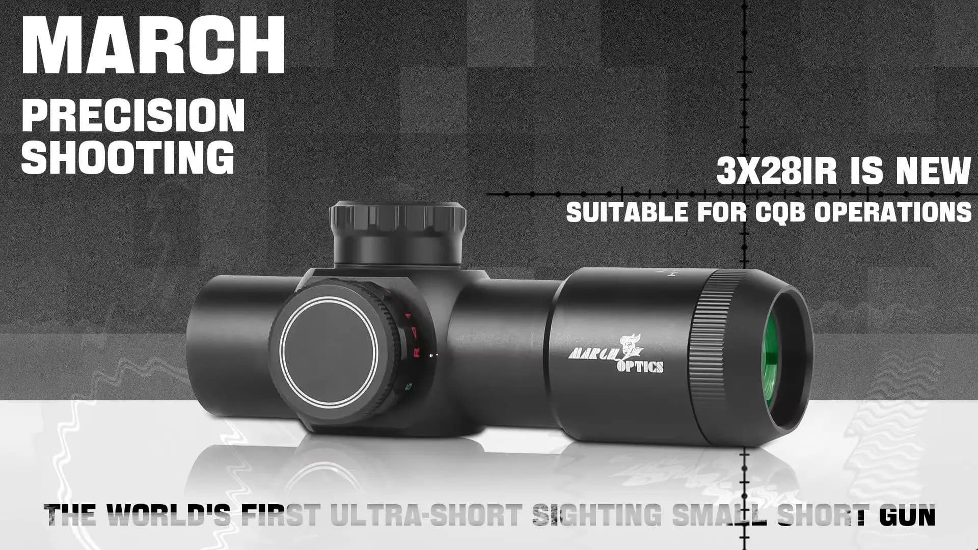 High-quality short MARCH-HT3x28 fixed tripod with light for outdoor close-range use telescope