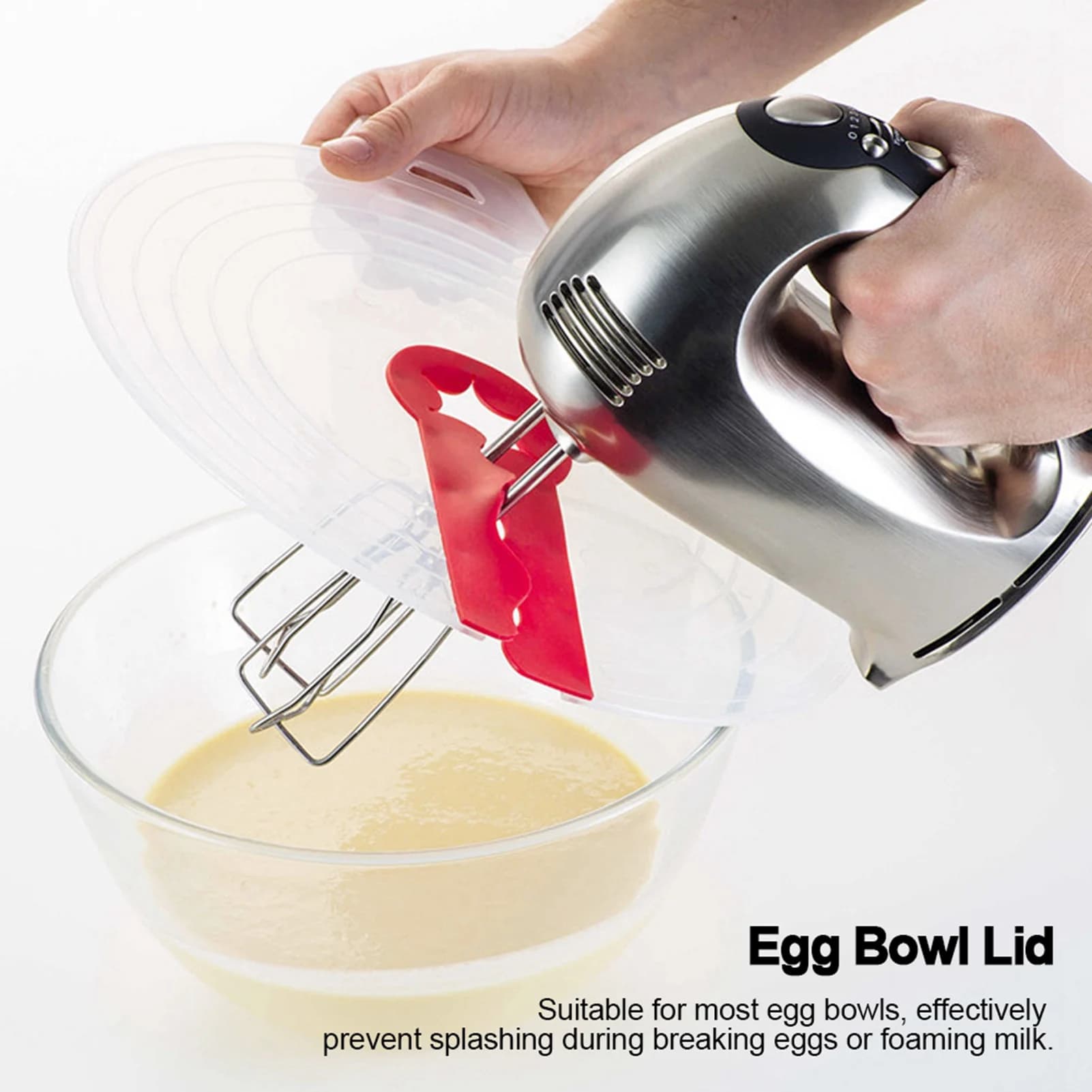 Copertura per miscelatore per uova Ciotola per crema Fruste Schermo Cottura Battito Uova Paraspruzzi Coperchi per ciotole in plastica Forniture da cucina per la cucina
