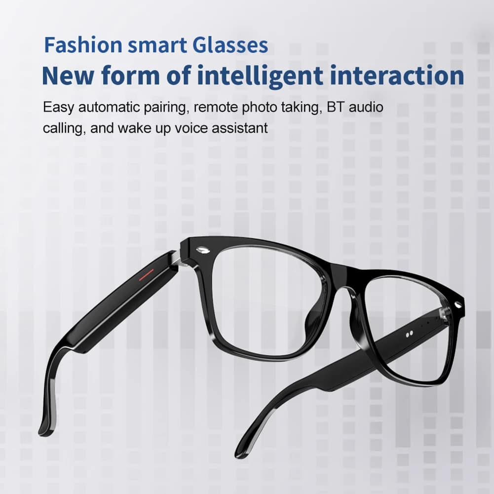 Intelligent Eye Glasses AI Voice Assistant Camera Glasses Remote Retractable Wear Glasses Open Ear Sound Microphone and Speakers for Men and Women