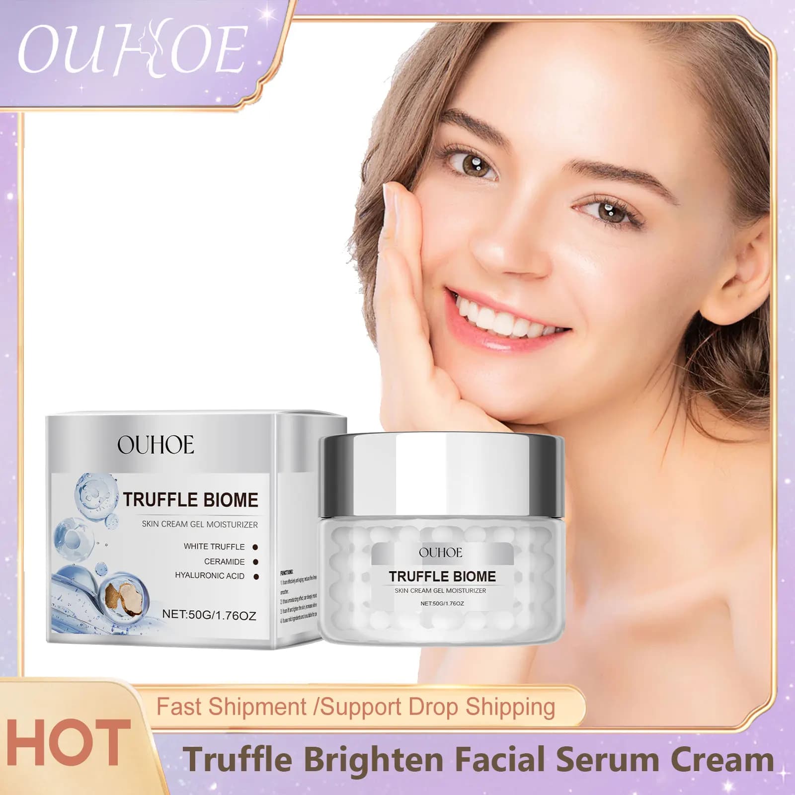 Hydration White Truffle Serum Cream Facial Moisturizing Nourish Shrink Pores Skin Repairing Rejuvenation Face Brightening Cream