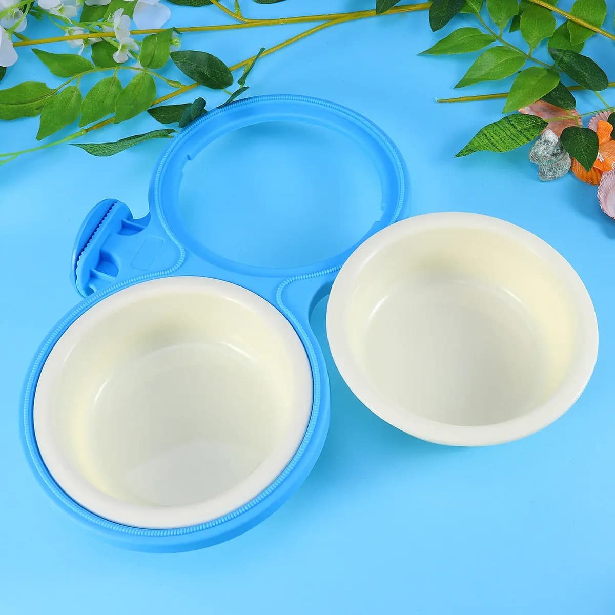 1Pcs Hanging Double Pet Bowl Dog Food Water Dish Splash Proof Anti Slip for Cat Small Medium Dogs Puppies Rabbits Guinea Pigs