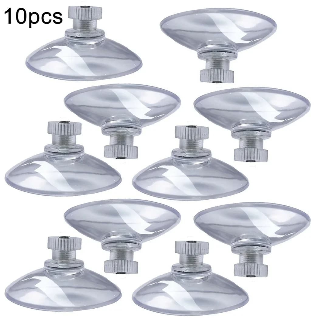 10 pz 25/32/41/53mm vite a testa zigrinata trasparente ventose dado bianco ventose a battente in gomma PVC vite in gomma Set pollice ganci per attrezzi