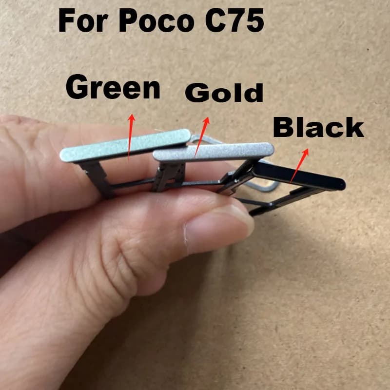Nuovo per Xiaomi Poco C75 Sim Card Vassoio Slot Holder Presa Adattatore Connettore Parti di riparazione di ricambio