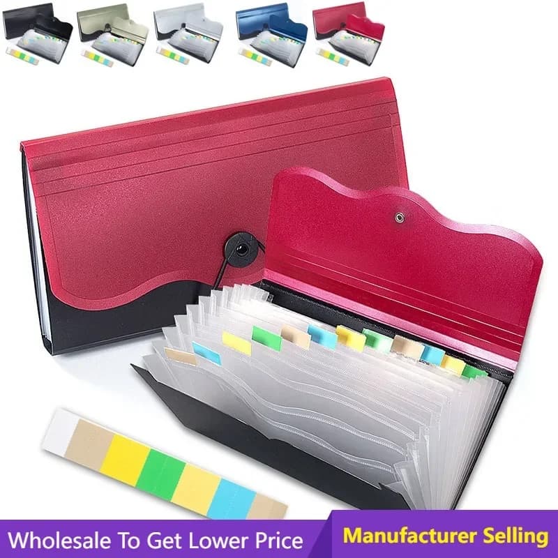 Document Organizer B5 Accordion Folder Expanding File Document Organizer Case Receipt Folder 12 Pockets PP Office Supplies