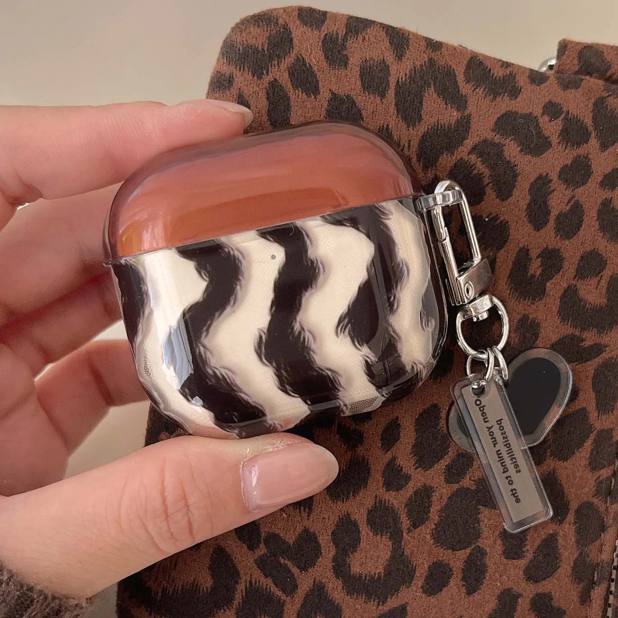 Per airpods pro o pro2 1 2 3 4 imd custodia per auricolari scatola di ricarica bluetooth senza fili copertura per auricolare con ciondolo onda amore