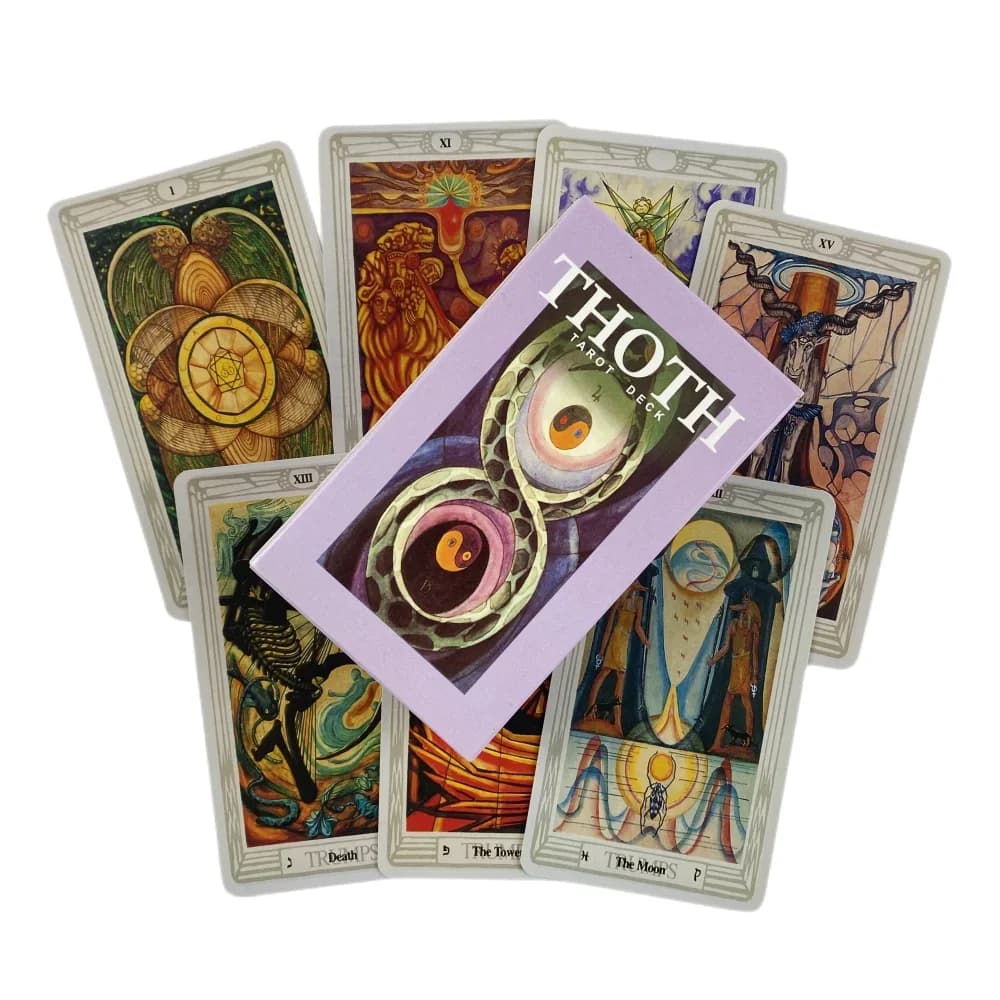 Carte dei Tarocchi di Thoth, mazzo di carte per divinazione, versione inglese, gioco da tavolo Oracle per feste