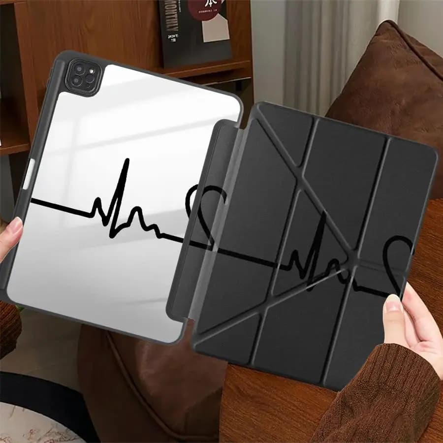 Case for Tablet Love Your Line Art Holder Cover for iPad Pro 11, 10, 9, 8, 7, 12.9 inches 2025, Mini 6, 7, Air 4, 5, M3, M2, 1, 2, M4