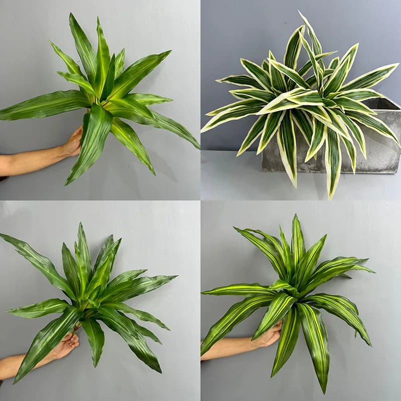 Landscape of artificial green plants in iron of Brazilian beauty to 20 leaves, bonsai of green plants, artificial domestic plant in Brazilian iron leaves