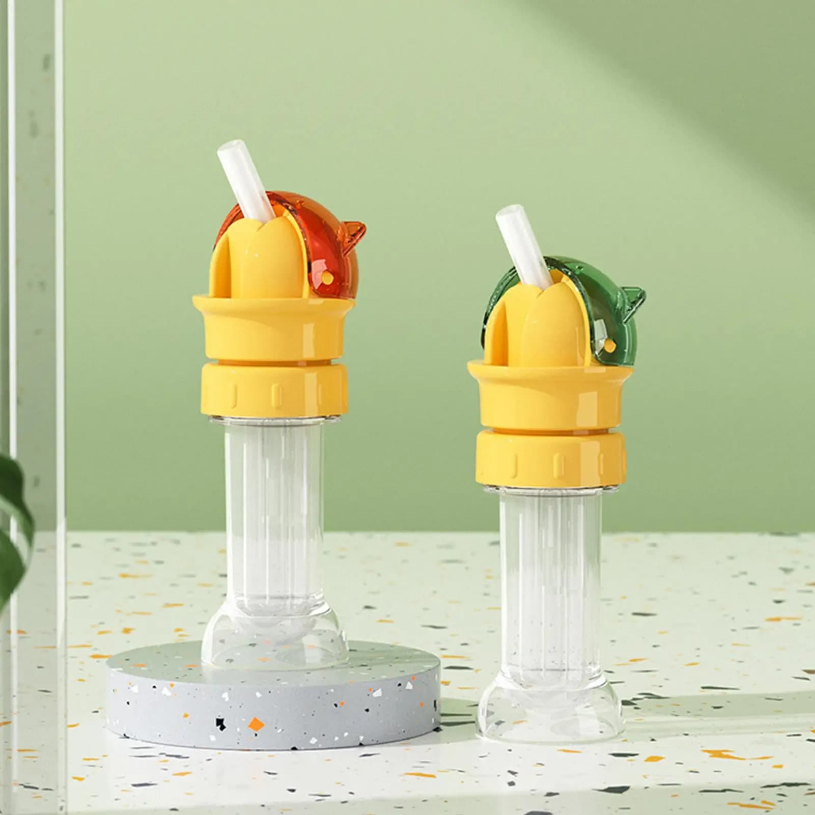 Kids Water Bottle Straw Topper Universal Leakproof Adapter Lid with Straw for Toddler Home Travel Car Juice Soda Protects Mouth